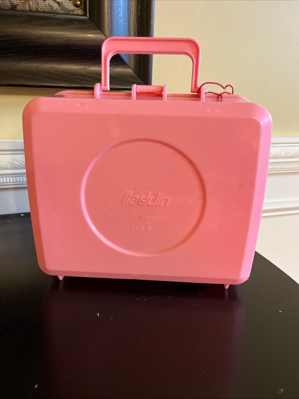 vintage 90s Disneys Beauty and the Beast Pink lunch box and thermos - Picture 2 of 6